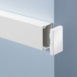 Lot de 4 embouts de finition blancs - 25 x 40 mm