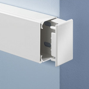 Lot de 2 embouts de finition blancs 40x60 mm