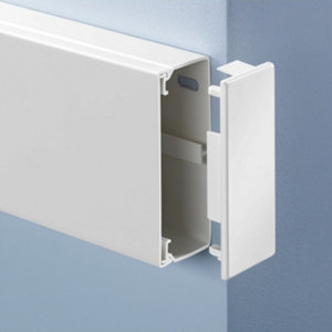 Lot de 2 embouts de finition blancs 40x90 mm