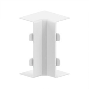 Lot de 4 angles intérieurs blancs pour moulure 15x50 mm