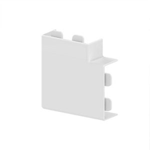 Lot de 4 angles plats blancs pour moulures 10 x 30 mm