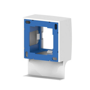 Adaptateur d'appareillage blanc 45 x45 (Mosaic) sur moulure 15x50 mm