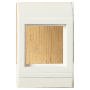 Adaptateur d'appareillage blanc 45 x45 (Mosaic) sur moulure 40x90 mm