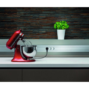 Kit goulotte aluminium - L. 60 cm x 65 x 100 mm