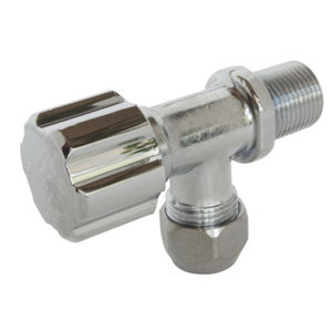 Schell robinet d'arrêt sous lavabo laiton chromé - M12/17 - Tube cuivre Ø10mm