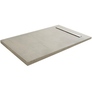 Receveur de douche à carreler rectangulaire 140 x 90 cm gris