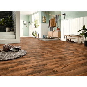 Sol stratifié 6 mm AC3 "SNOYER" marron foncé