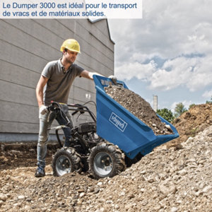 Dumper articulé avec moteur 4 temps essence, 196 cm³ "DP3000"