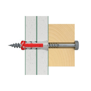 Cheville à expansion DuoPower 12x60 en nylon - 25 pièces, Idéal pour Béton et Plaques