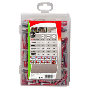 Mallette de 132 chevilles fischer profi-box duopower 6/8/10