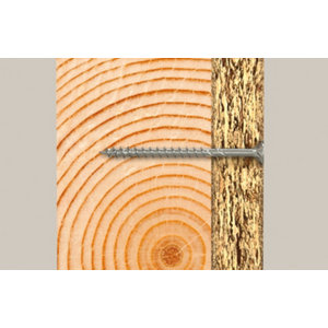 Boite 100 vis à bois PowerFast II 6 x 120 mm tête fraisée, zingué blanc, filetage partiel