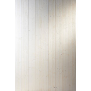 Lambris en sapin du nord céruse blanc - L. 205 x l. 13,6 x Ép. 1,05 mm