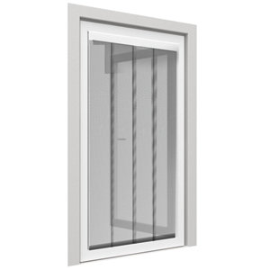 Moustiquaire PVC rideau anthracite pour porte - L. 100 X H. 220 CM.