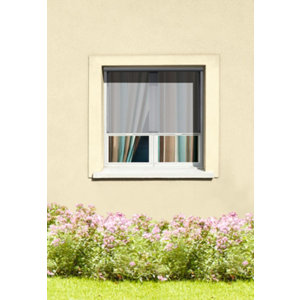 Store moustiquaire fenêtre recoupable en aluminium - L. 160 X H. 170 cm