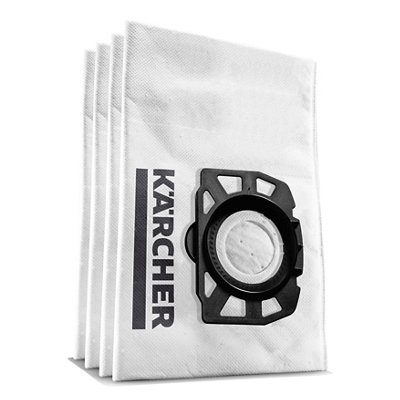 Lot 4 Sachets Filtre Ouate Pour Aspirateurs Karcher Kwd1, Kwd2, Kwd3,wd2 Plus, Wd