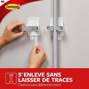 Crochet coinceur à balai en plastique blanc