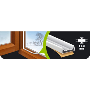 Joint d'étanchéité premium portes et fenêtres bon état blanc- 6 m 9 x4 mm