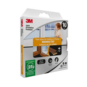 Joint adhésif porte et fenêtre mauvais état marron 6m