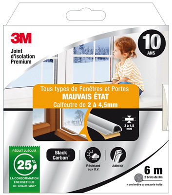 Joint adhésif porte et fenêtre mauvais état 3M Premium 2 à 4 5 mm .6 - vue 5