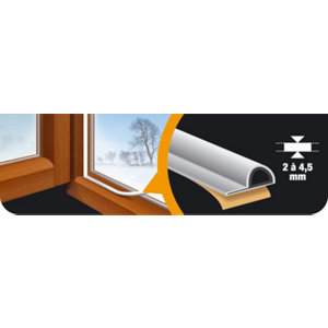 Joint d'étanchéité premium portes et fenêtres mauvais état blanc- 6 m 9 x 5,5 mm