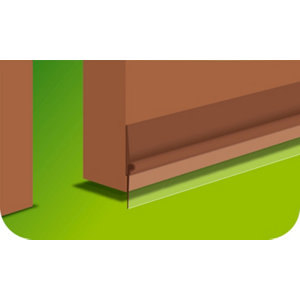 Bas de porte en pvc sols lisses marron 0,93m