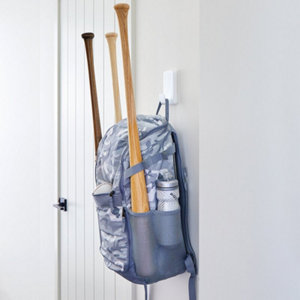 Crochet en plastique blanc grand modèle - Charge maxi : 4,5 kg