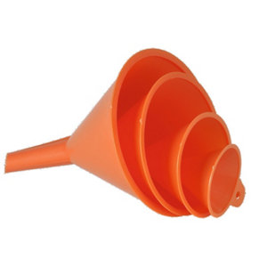 Lot de 4 entonnoirs en polyéthylène haute densité, Ø 50, 75, 100, 120 mm