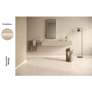 Plinthe grès cérame beige marfil effet marbre 7,5 x 60 cm ELYSSA