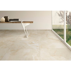 Carrelage sol intérieur grès cérame poli beige ONIX 60 x 60 cm