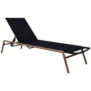 Bain de soleil aluminium imitation bois