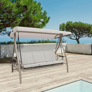 Balancelle acier imitation bois