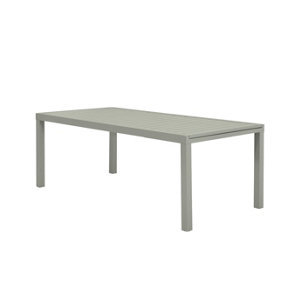 Table de jardin extensible aluminium vert lichen 8 à 12 personnes - 200/320 x 100 cm