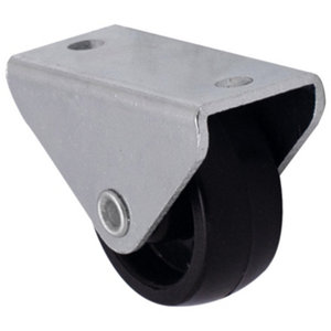 Roulette fixe nylon noir - Ø 3 cm - 15 kg