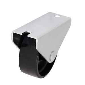 Roulette fixe nylon noir - Ø 4,5 cm - 20 kg