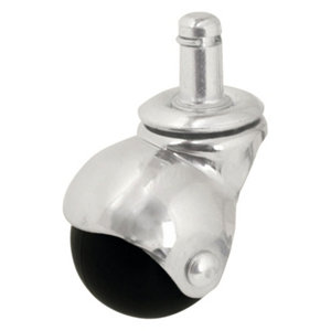 Roulette à bille pivotante PP noir - H. 5,7 x Ø 4 cm - 30 kg