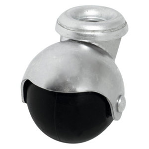 Roul rotule pivotante PP noir - Ø 5 cm - 30 kg