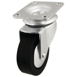  Roulette pivotante TPR noir - Ø 6,5 cm - 35 kg