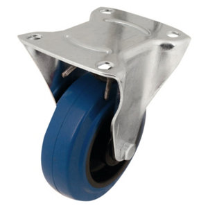 Roulette fixe PVC bleu - Ø 10 cm - 100 kg