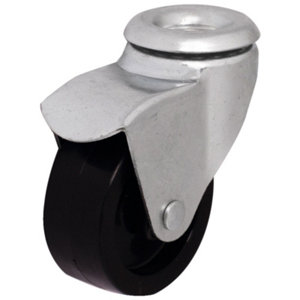 Roulette pivotante PP noir - Ø 3,8 cm - 15 kg