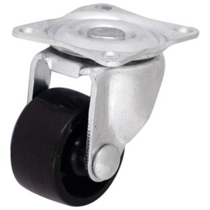 Roulette pivotante PP noir - Ø 2,5 cm - 10 kg