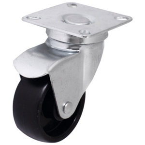 Roulette pivotante PP noir - Ø. 4,1 cm - 20 kg