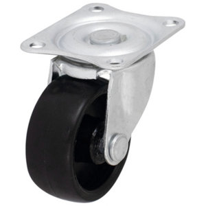 Roulette pivotante PP noir - Ø 3,8 cm - 20 kg