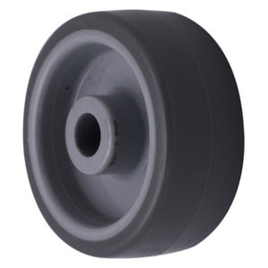 Roulette fixe PVC gris - Ø 5 cm - 35 kg