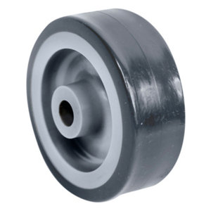 Roulette fixe PVC gris - Ø 6 cm - 40 kg