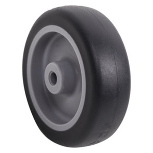 Roulette fixe PVC noir - Ø 7,5 cm - 45 kg