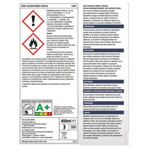 Aérosol Vernis cristal - 400 ml - Transparent