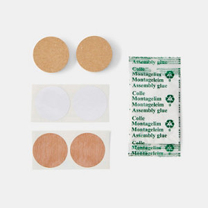 Cache-trou de charnière en plastique marron ø35 mm