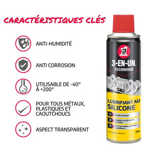 3-EN-UN TECHNIQUE Lubrifiant au Silicone 250 ML