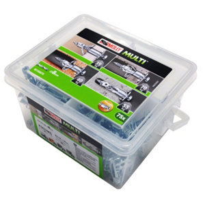 Seau de 75 chevilles métalliques multi-matériaux