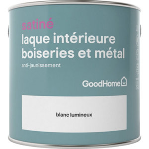 Peinture bois et métal intérieure glycéro Satin Blanc Lumineux 2.5 L